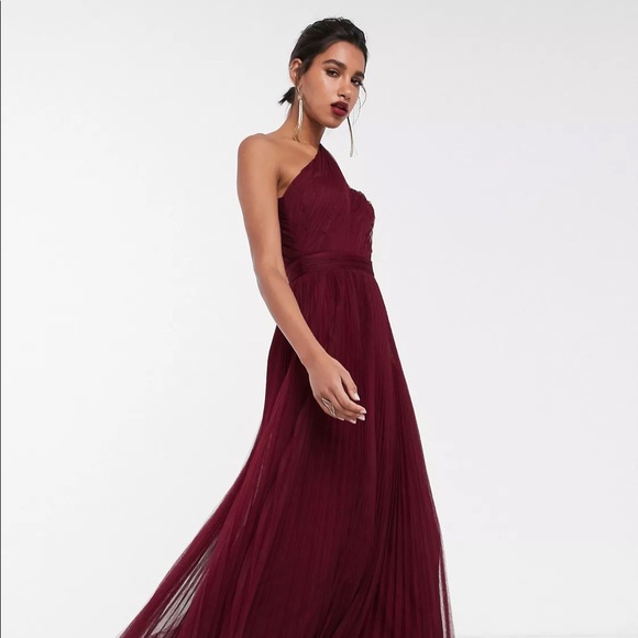 ASOS DESIGN one shoulder tulle maxi dress - Picture 1 of 4